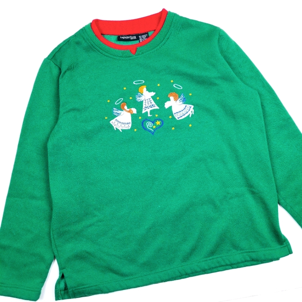 VTG 90's 00's Angels Hearts Crewneck Sweatshirt